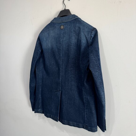 Philipp Plein Denim Blazer NWOT, Size 3XL runs small - Picture 6 of 17